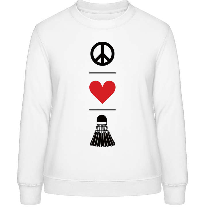 Peace Love Badminton Frauen Sweatshirt 0 image