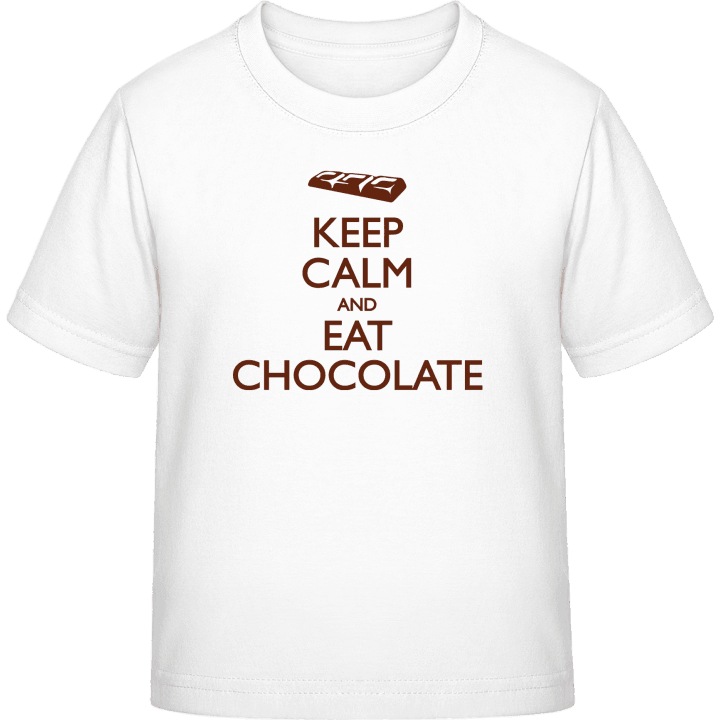 Keep calm and eat Chocolate T-skjorte for barn contain pic