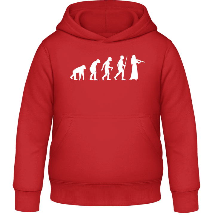 Flute Evolution Female Kids Hoodie contain pic