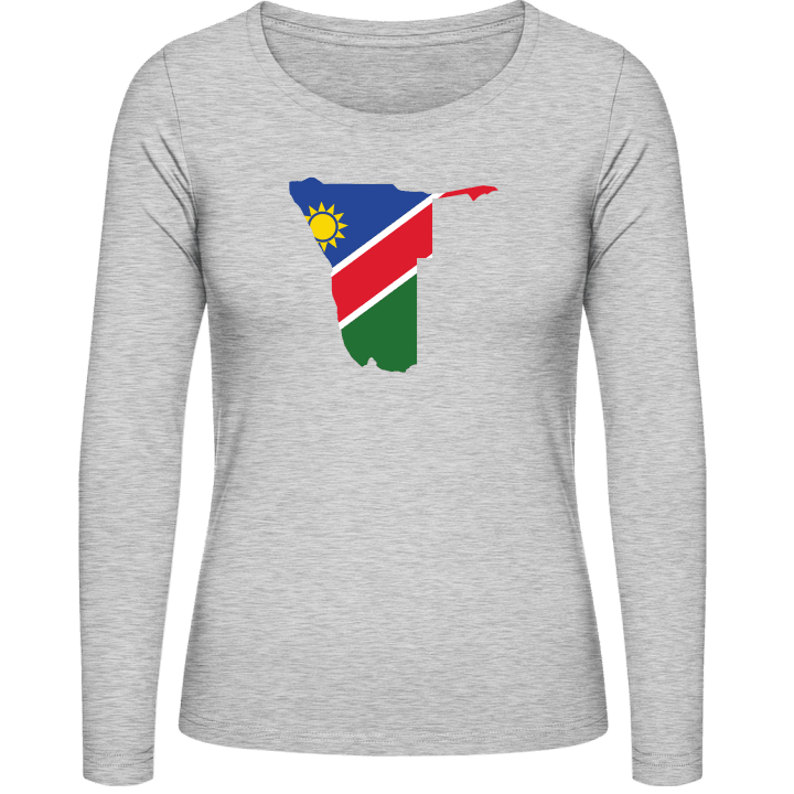 Namibia Map Langermet skjorte for kvinner contain pic