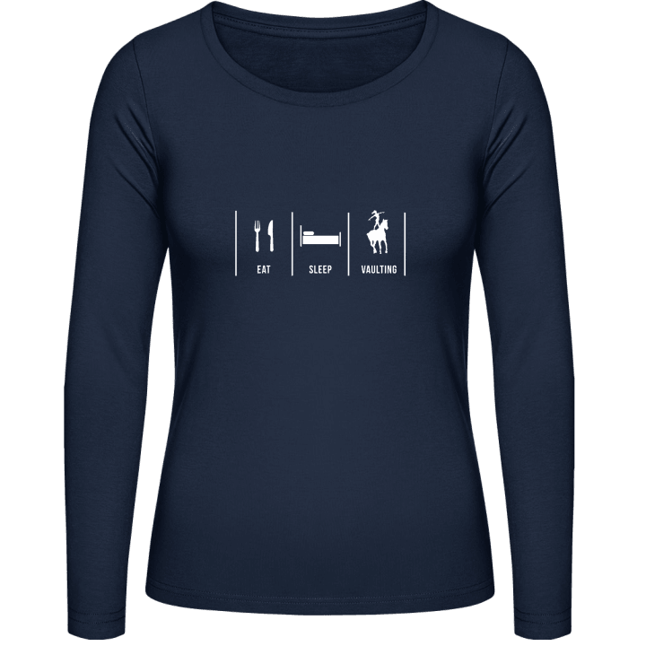 Eat Sleep Vaulting T-shirt à manches longues pour femmes contain pic