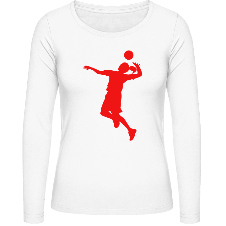 Volleyball Girl Vrouwen Lange Mouw Shirt contain pic