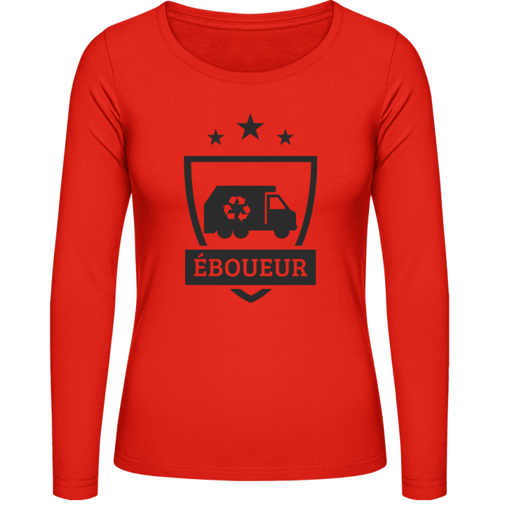 Éboueur blason Langermet skjorte for kvinner contain pic