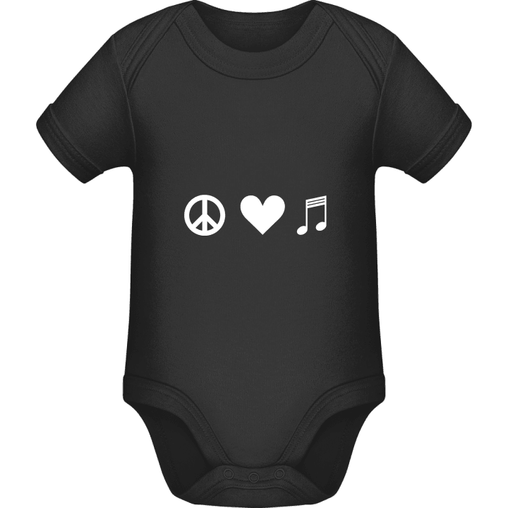 Peace Heart Music Baby Romper contain pic