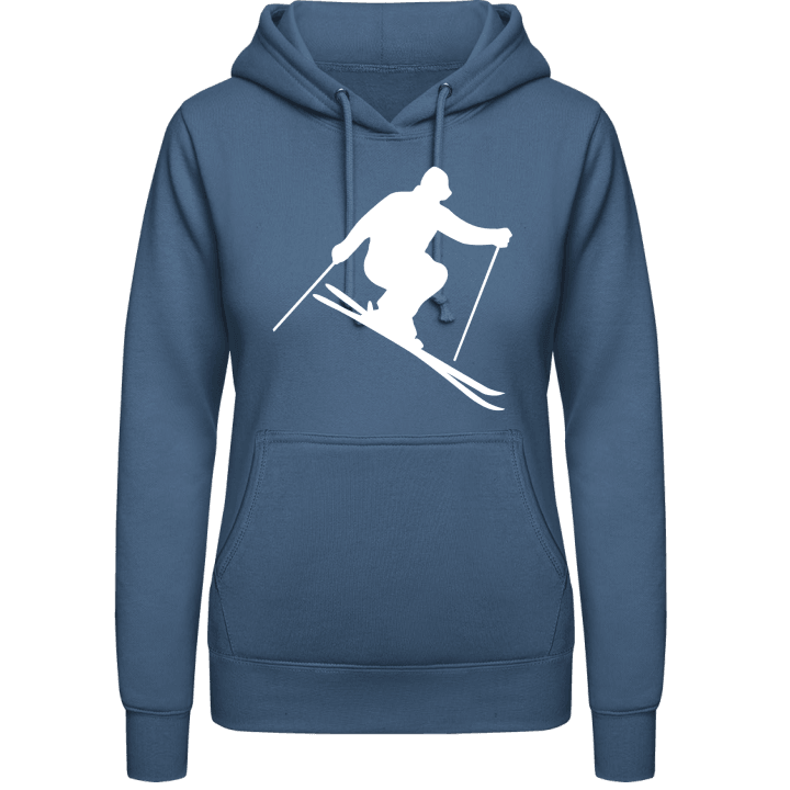 Ski Silhouette Vrouwen Hoodie contain pic