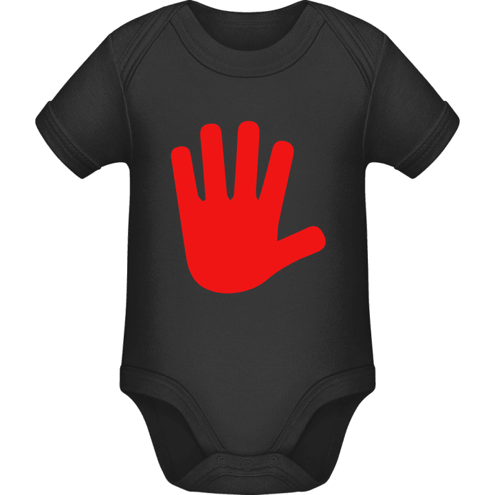 Stop Hand Baby Romper contain pic