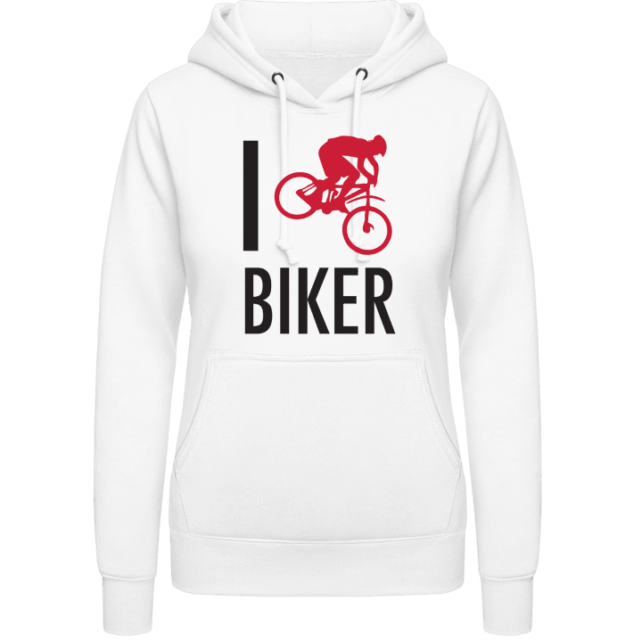 I Love Mountain Biker Frauen Kapuzenpulli contain pic