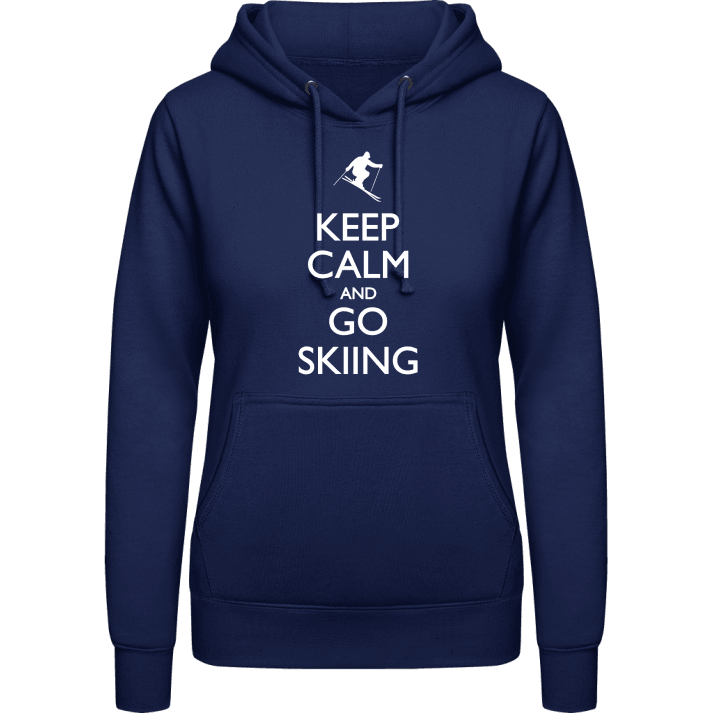 Keep Calm and go Skiing Hoodie för kvinnor contain pic