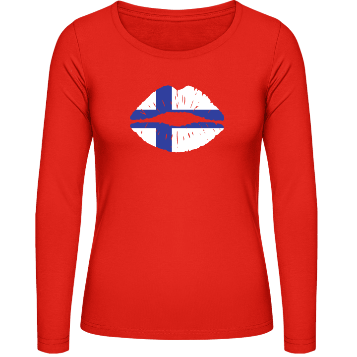Finnish Kiss T-shirt à manches longues pour femmes contain pic