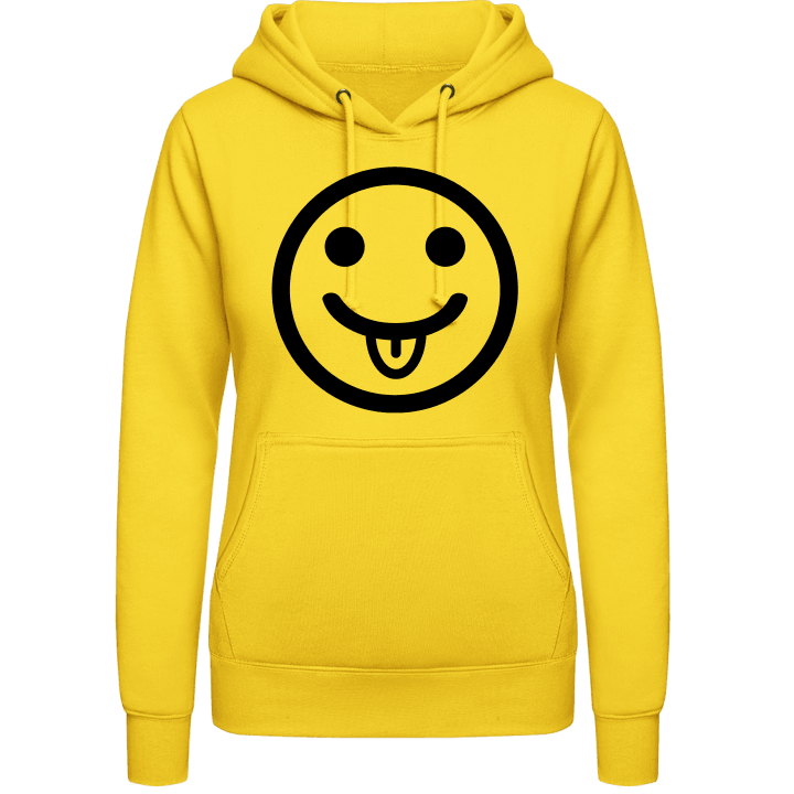Cheeky Smiley Vrouwen Hoodie contain pic
