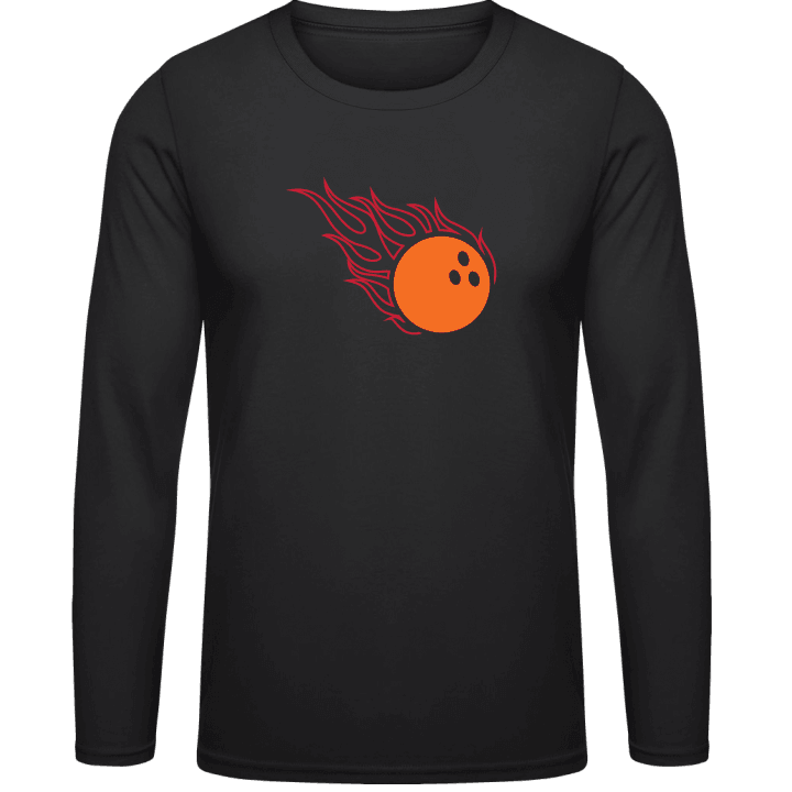 Bowling Ball With Flames Langarmshirt contain pic
