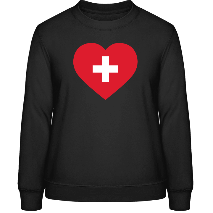 Switzerland Heart Flag Genser for kvinner contain pic