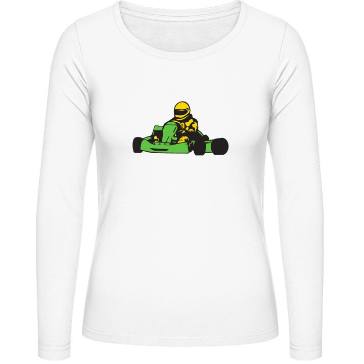 Go Kart Race Langermet skjorte for kvinner contain pic