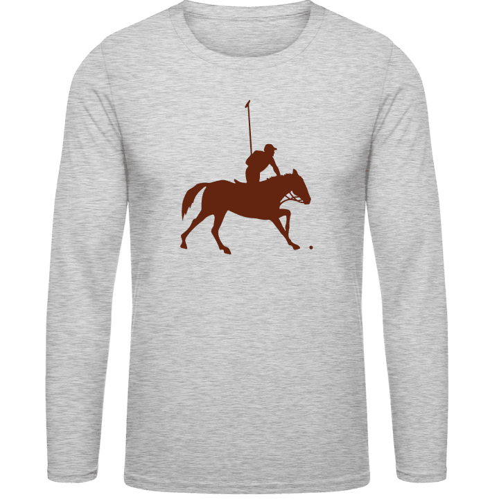 Polo Player Silhouette Langarmshirt contain pic