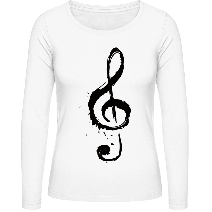 Music Note Splash T-shirt à manches longues pour femmes contain pic