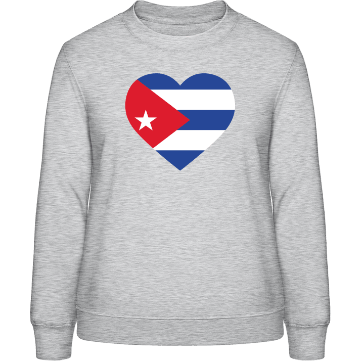 Cuba Heart Flag Sweatshirt för kvinnor contain pic