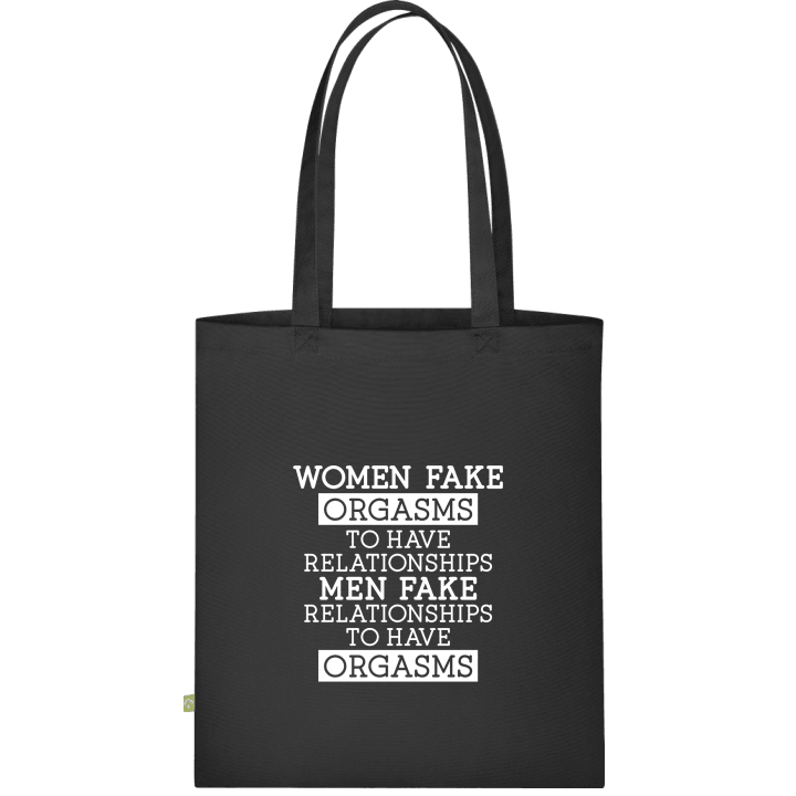 Woman Fakes Orgasms Cloth Bag contain pic
