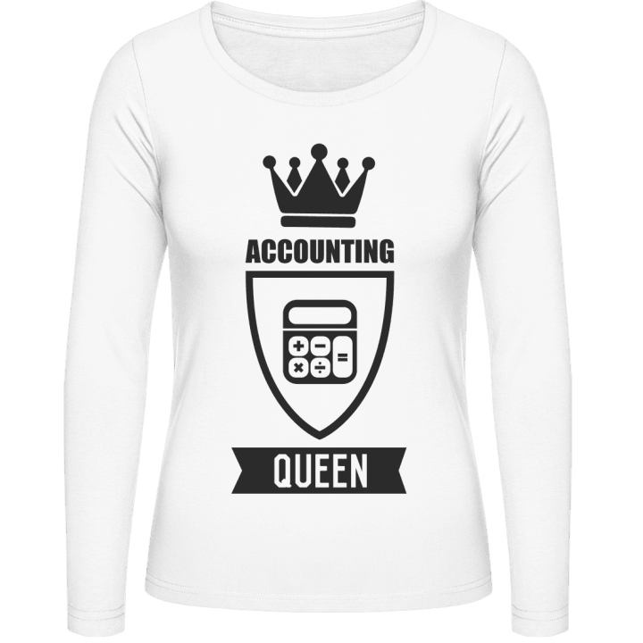 Accounting Queen Frauen Langarmshirt contain pic