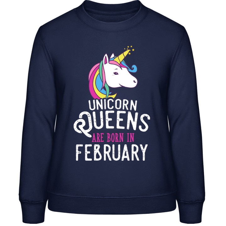 Unicorn Queens Are Born In February Vrouwen Sweatshirt 0 image
