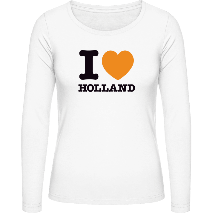 I love Holland Kvinnor långärmad skjorta contain pic