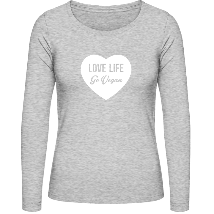 Love Life Go Vegan T-shirt à manches longues pour femmes contain pic