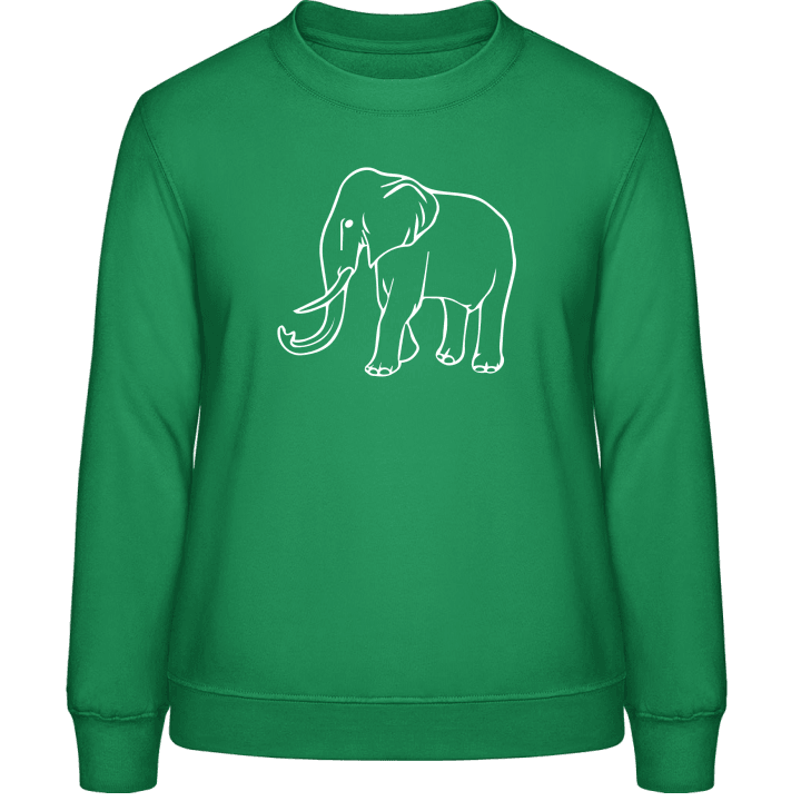 Elephant Outline Silhouette Vrouwen Sweatshirt 0 image