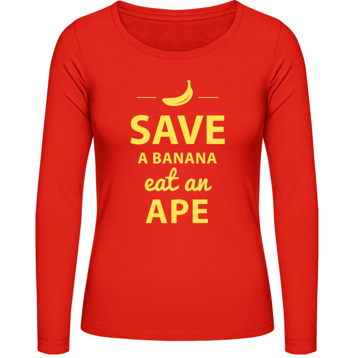 Save A Banana Eat An Ape Langærmet skjorte til kvinder 0 image