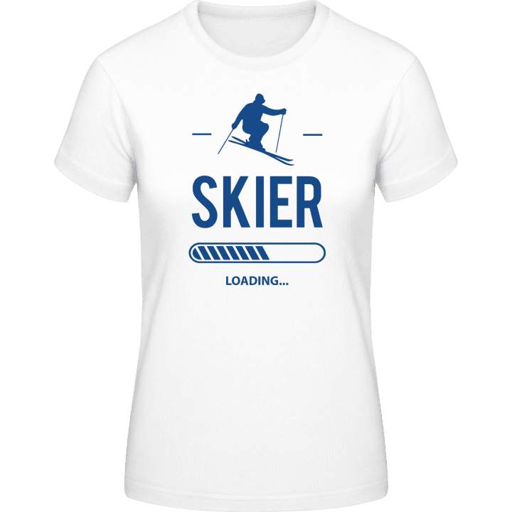 Skier Loading T-skjorte for kvinner contain pic