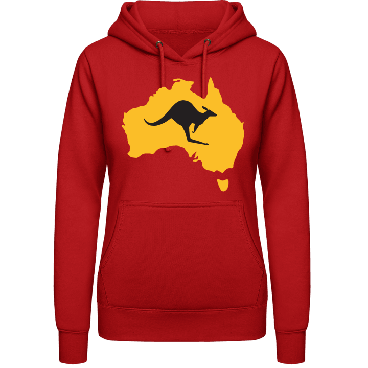 Australian Map with Kangaroo Sweat à capuche pour femme contain pic