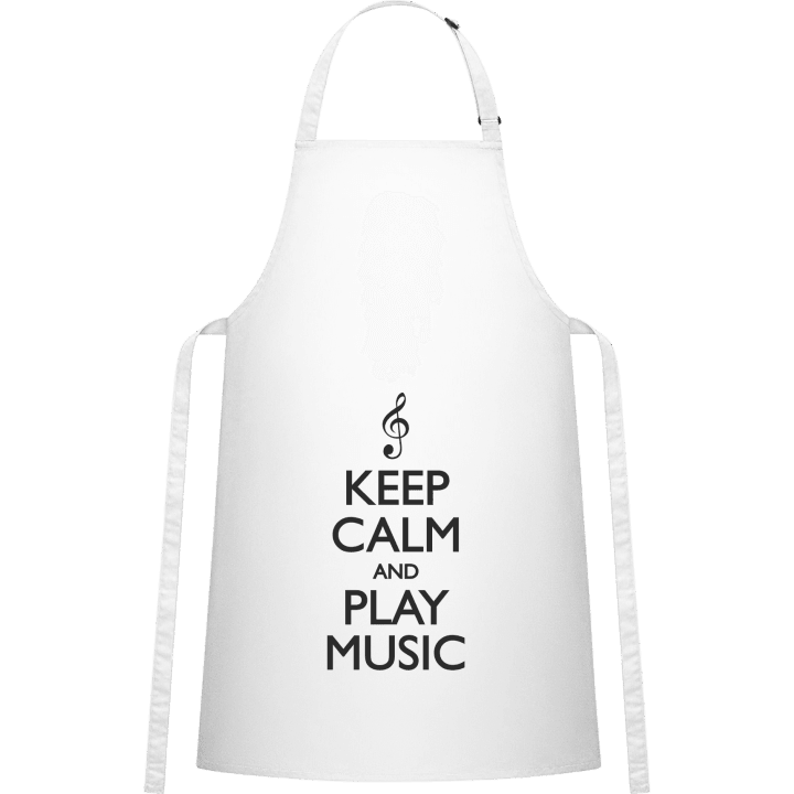 Keep Calm and Play Music Delantal de cocina contain pic