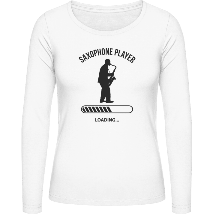Saxophone Player Loading T-shirt à manches longues pour femmes contain pic