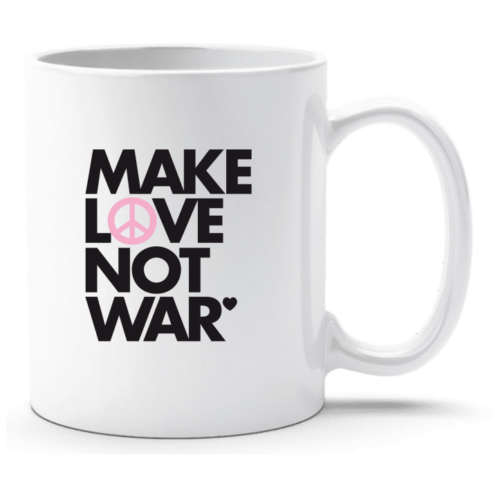 Make Love Not War Slogan Cup contain pic
