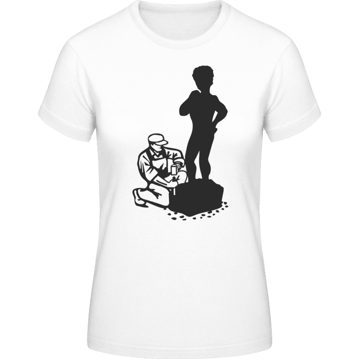 Sculptor Silhouette Frauen T-Shirt contain pic