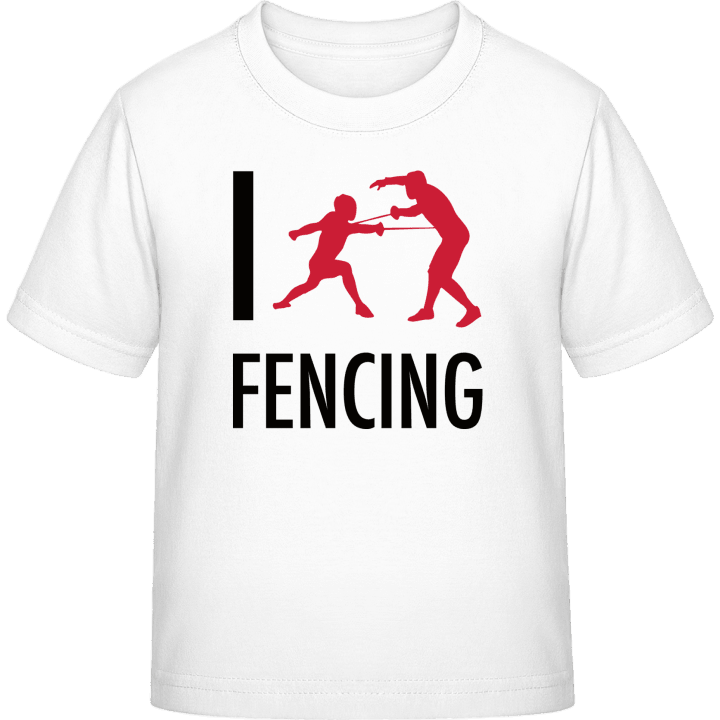I Love Fencing Camiseta infantil contain pic