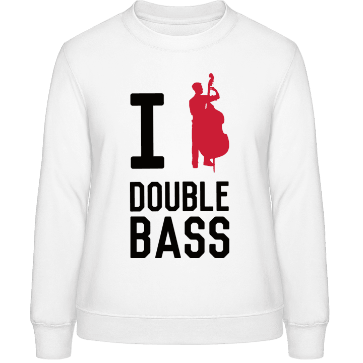 I Love Double Bass Vrouwen Sweatshirt contain pic