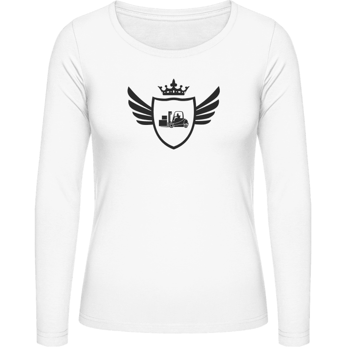 Warehouseman Coat Of Arms Winged Langermet skjorte for kvinner contain pic