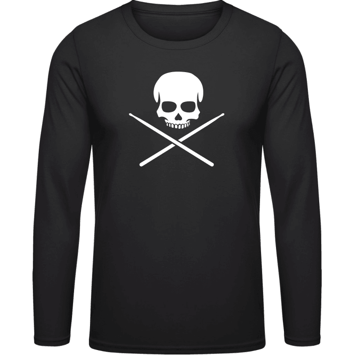 Drummer Skull T-shirt à manches longues contain pic
