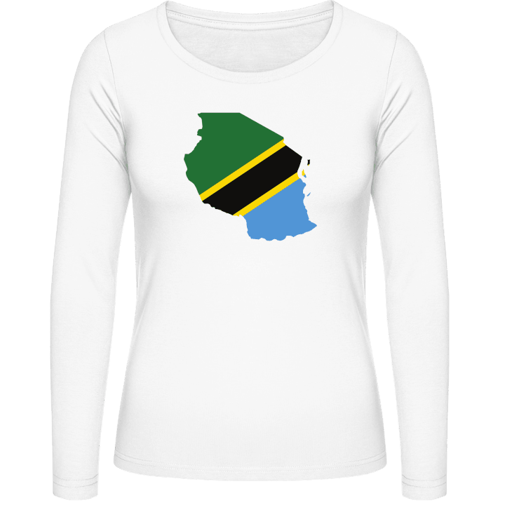 Tansania Map Langermet skjorte for kvinner contain pic