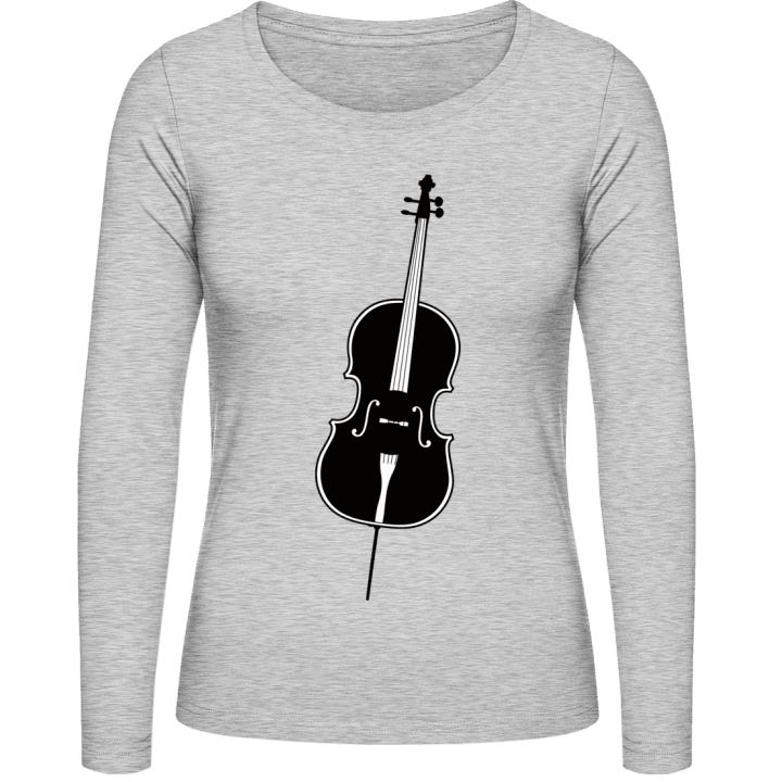 Cello Outline Langermet skjorte for kvinner contain pic