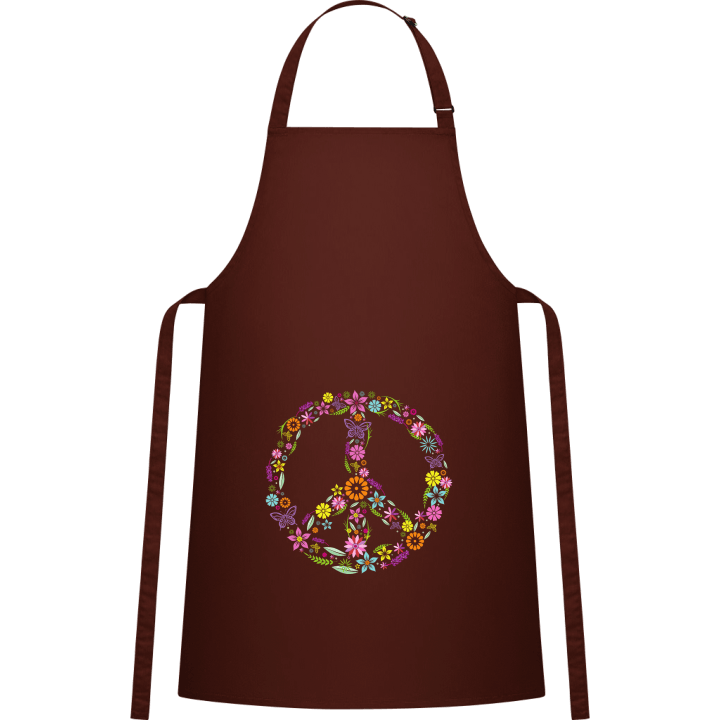 Peace Sign with Flowers Kitchen Apron contain pic