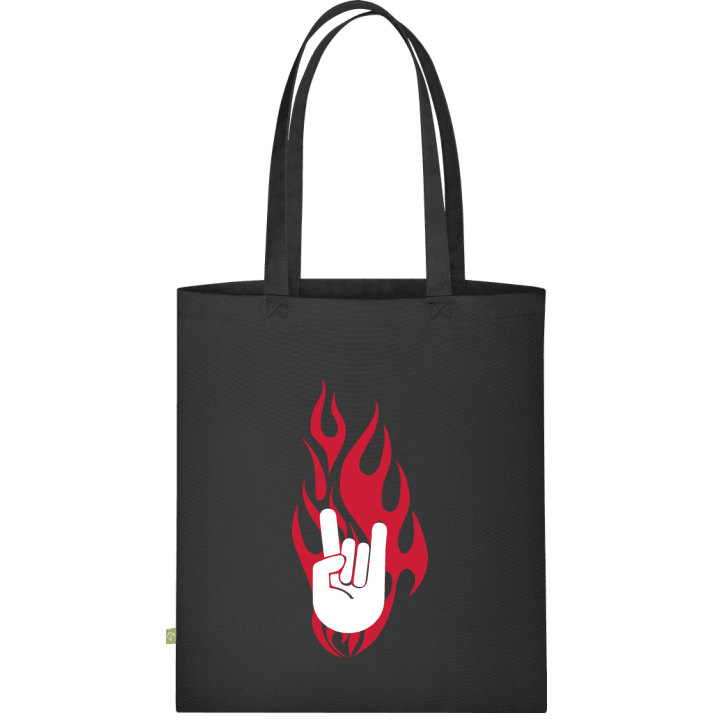 Rock On Hand in Flames Stofftasche contain pic