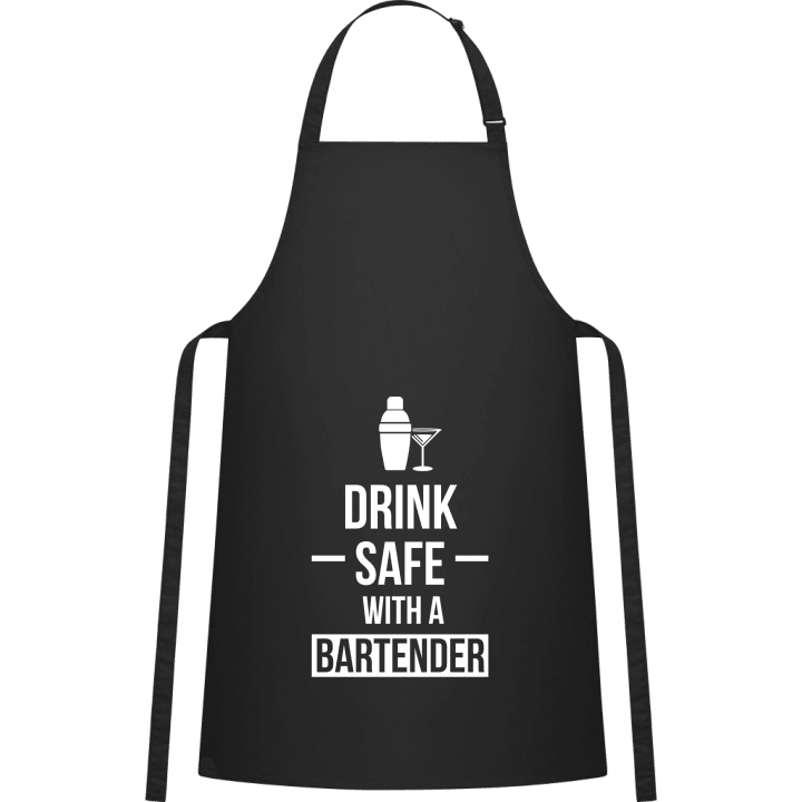 Drink Safe With A Bartender Delantal de cocina contain pic