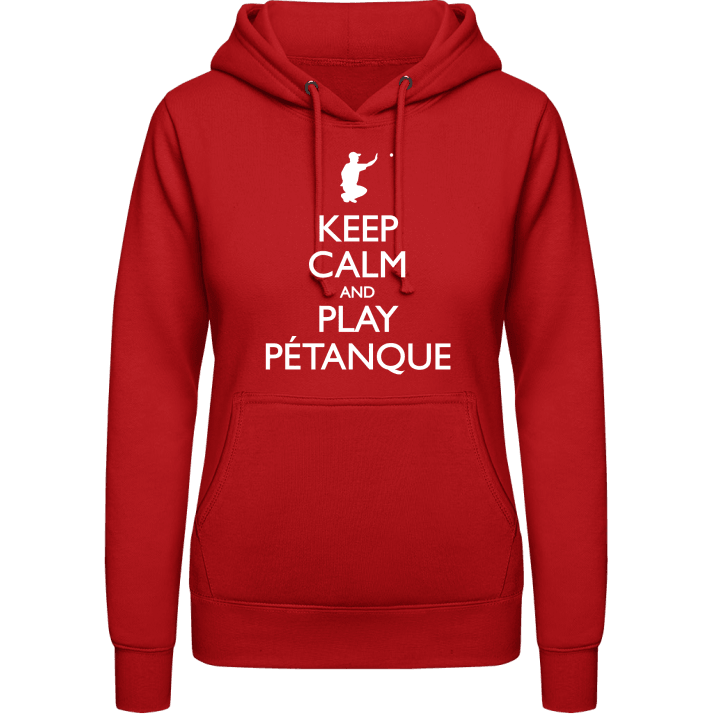 Keep Calm And Play Pétanque Hoodie för kvinnor contain pic