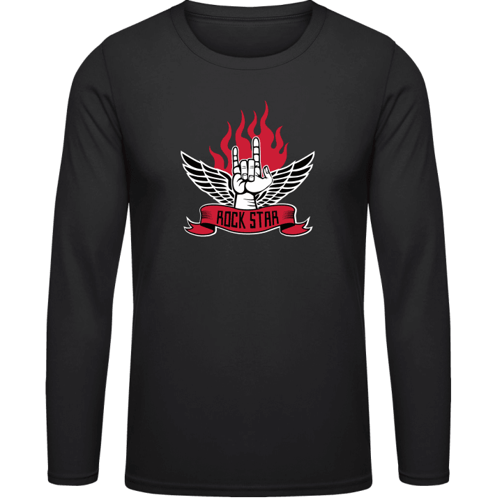 Rock Star Hand Flame Long Sleeve Shirt contain pic