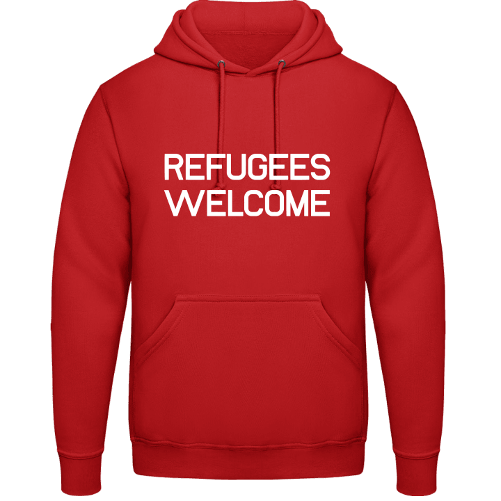 Refugees Welcome Slogan Huvtröja contain pic