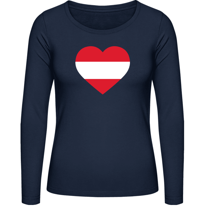 Austria Heart T-shirt à manches longues pour femmes contain pic