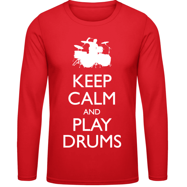 Keep Calm And Play Drums Långärmad skjorta contain pic