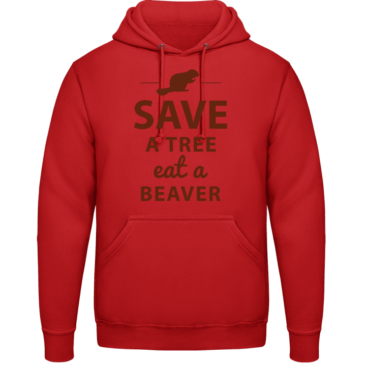 Save A Tree Eat A Beaver Design Hoodie contain pic