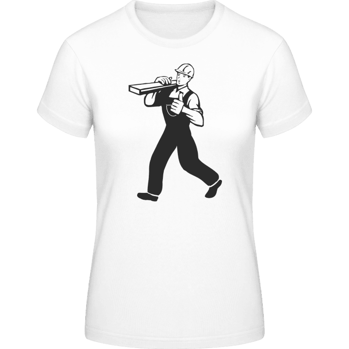 Construction Worker Silhouette Camiseta de mujer contain pic
