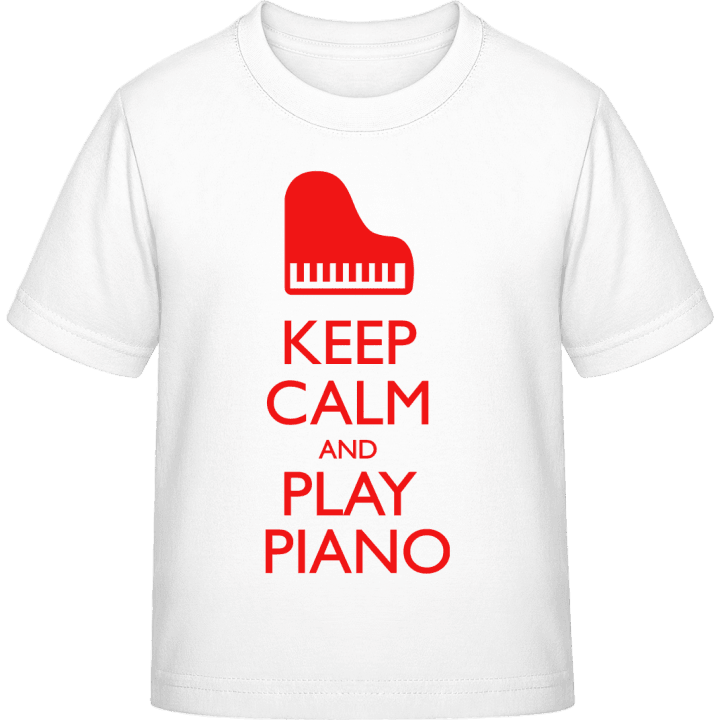 Keep Calm And Play Piano Maglietta per bambini contain pic